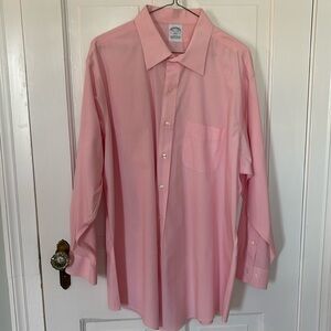 Brooks Brothers Button Down Shirt Size 17 1/2-2/3 PINK slim fit. Worn once.